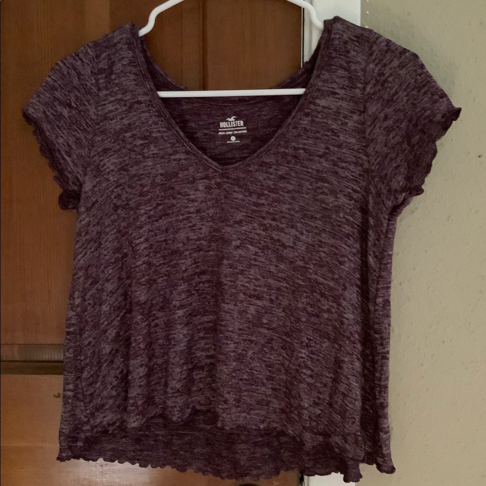 Crop top with scalloped hem
